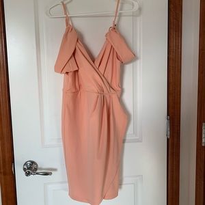 Light Pink Off The Shoulder Dress